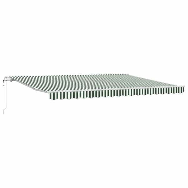 Maison Exclusive - Fällbart tak i grön och vit 450 × 300 cm