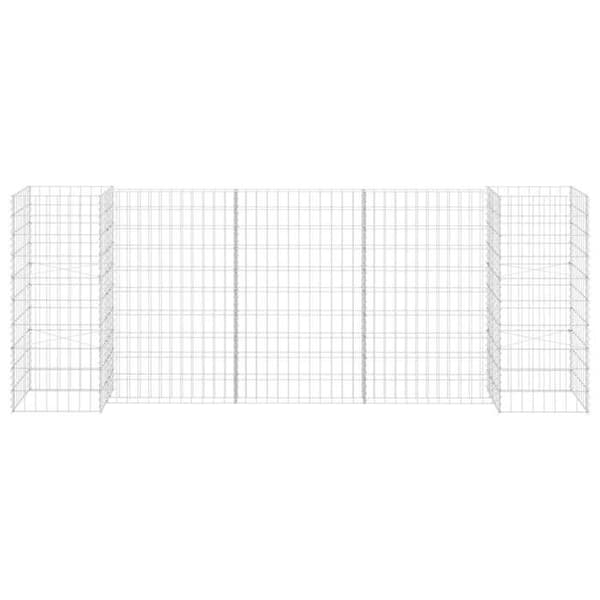 Maison Exclusive - Gabion-kasvihuone teräslangasta 260x40x100 cm silver-