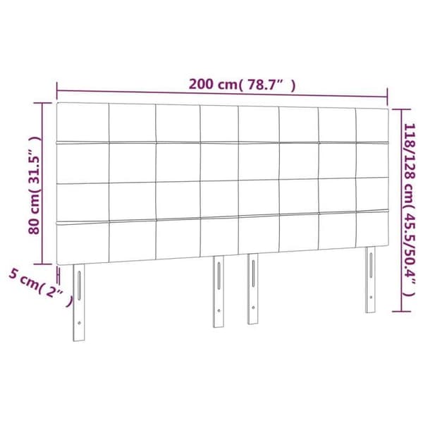 Maison Exclusive - LED-huvudgavel Mörkgrå 200x5x118/128 cm Sammet mörkgrå