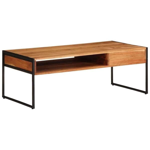 Bord - EKSKLUSIV HUS - 110x55x40 cm - Massivt akacietræ - Stort opbevaring - Rektangulær