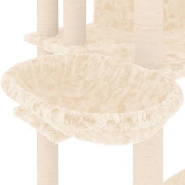 Maison Exclusive - Kattekradse med sisal i creme 191 cm Grädde