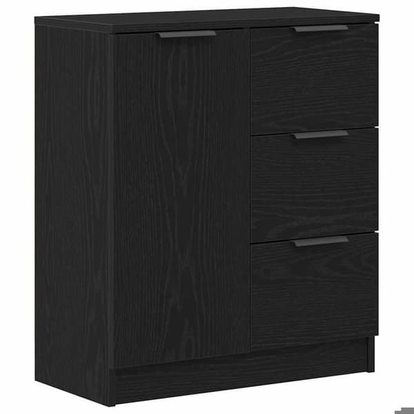 Maison Exclusive - Buffet Sort egetræ 60 x 30 x 70 cm Ingeniørtræ svart ek