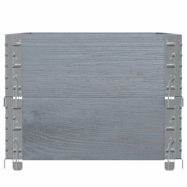 Maison Exclusive - Harmaa kukkaruukku 100x50 cm massiivipuusta, mänty Grå