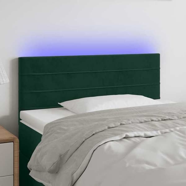 Maison Exclusive - LED-pääty vihreä 80x5x78/88 cm sametti mörkgrön