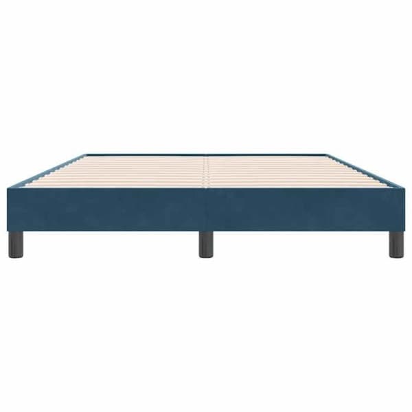 Maison Exclusive - Sängram utan madrass mörkblå 160x220 cm sammet