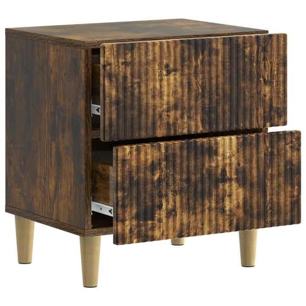 Maison Exclusive - Natbord 2 dele Røget eg 43 x 34,5 x 48 cm