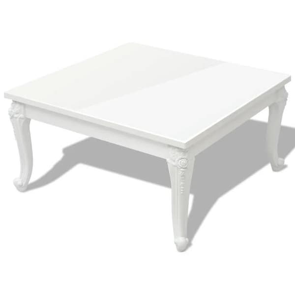 Maison Exclusive - Soffbord 80x80x42 cm Vit blank Strålande vit