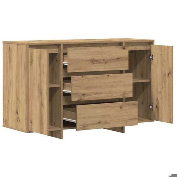 Buffet - EKSKLUSIVT HUS - Håndlavet eg - 120x41x75 cm - Ingeniørtræ - Moderne design