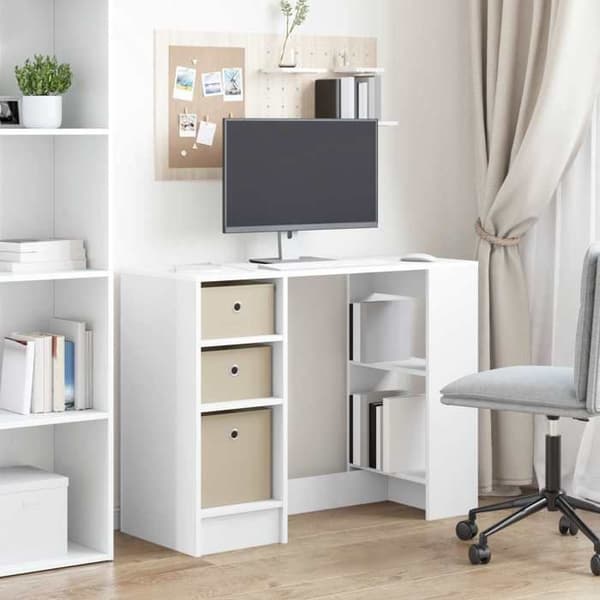 Maison Exclusive - Vit skrivbord 100 x 40 x 75 cm Ingenjörsträ