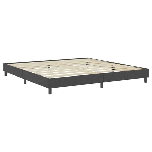 Maison Exclusive - Sängbotten med lameller Grå mörk Tyg 200x200 cm Mörkgrå