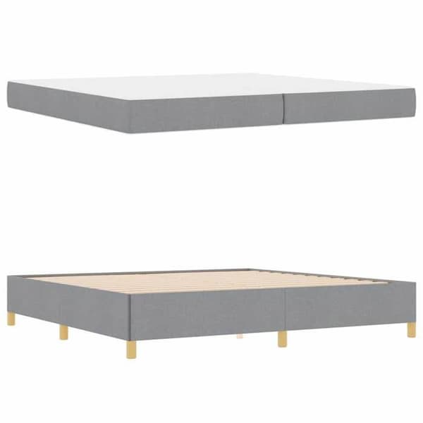 Maison Exclusive - Sängram Ljusgrå 200 x 200 cm tyg