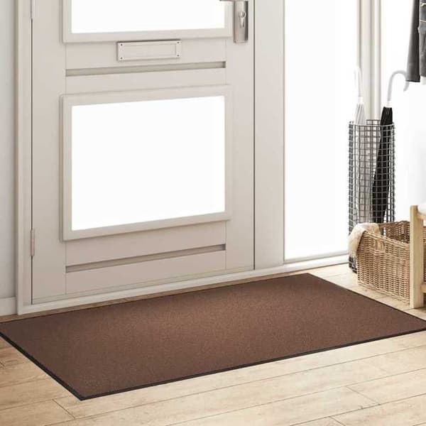 Maison Exclusive - Ruskea ja musta sisäänkäyntimatto 90 x 150 cm 100% polyamidia