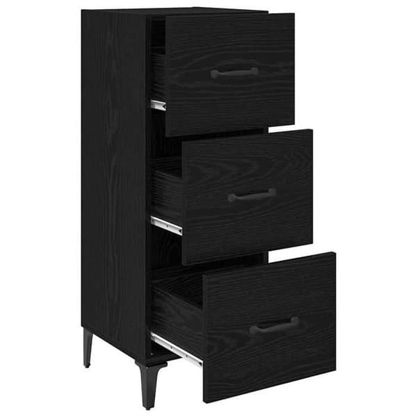 Maison Exclusive - Buffet Sort eg 34,5 x 34 x 90 cm Ingeniørtræ