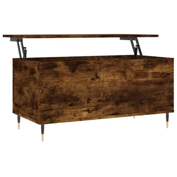 Maison Exclusive - Sofabord Røget eg 90x44,5x45 cm Ingeniørtræ