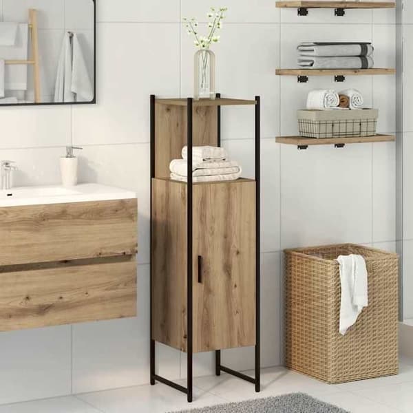 Maison Exclusive - Badeværelsesskab i håndlavet eg 33x33x120,5 cm