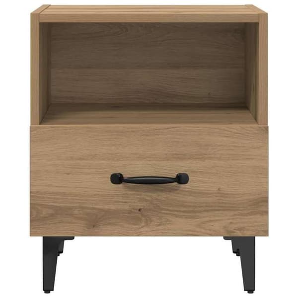 Maison Exclusive - Natbord i håndlavet egetræ 40 x 35 x 47,5 cm