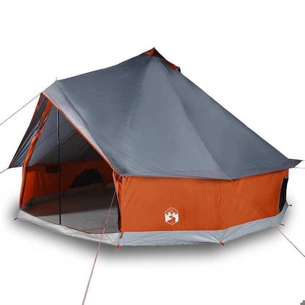 Familjetält - EXKLUSIVT HUS - Tipi - 8 platser - Grå/Orange - Vattenavvisande
