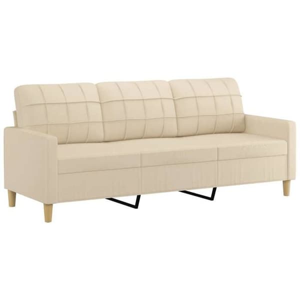 Maison Exclusive - 2 kpl:n sohvasetti, jossa vaaleanbeige kankaiset tyynyt