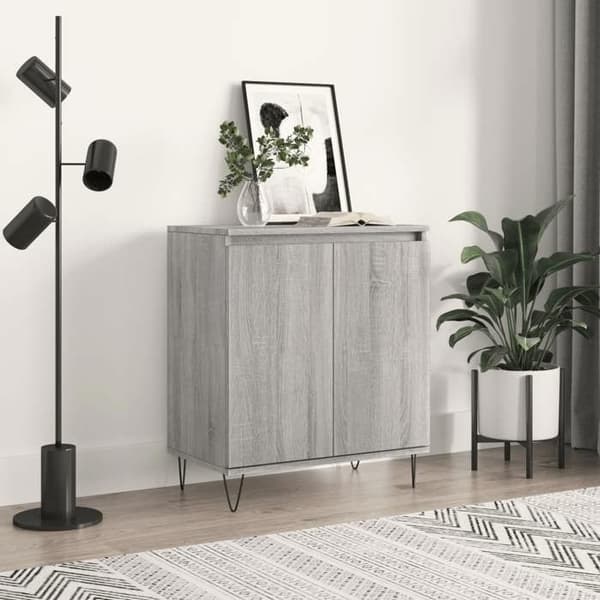 Buffet - EKSKLUSIVT HUS - Sonoma - Grå - 60x35x70 cm - Ingeniørtræ Grå