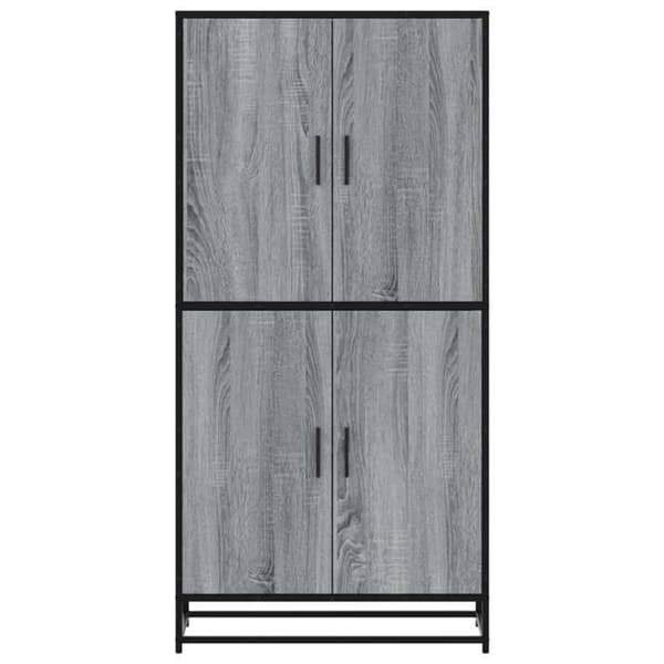 Maison Exclusive - Buffé hög sonoma grå 68x35x139 cm ingenjörsträ