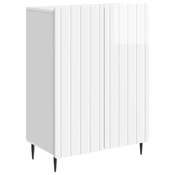 Maison Exclusive - Buffé Vit glänsande 66 x 34,5 x 92 cm Ingenjörsträ