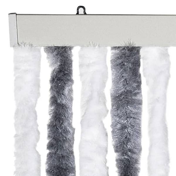 Maison Exclusive - Harmaa ja valkoinen hyttysverkko 100x220 cm Chenille