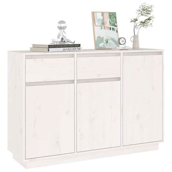 Maison Exclusive - Vit buffé 110x34x75 cm av massivt furu Vit