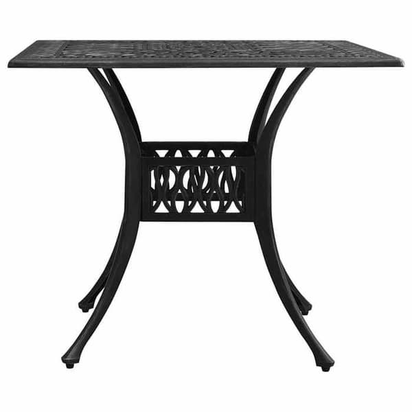 Maison Exclusive - Musta puutarhapöytä 90x90x73 cm valukaluste Svart
