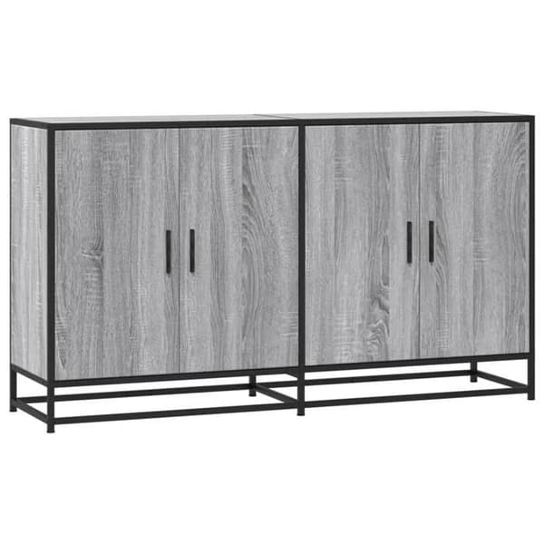 Maison Exclusive - Buffet sonoma grå 134x35x76 cm ingeniørtræ Sonoma grå