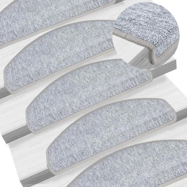 Maison Exclusive - Trappmatta 15 delar 65 x 24 x 4 cm Ljusgrå ljusgrått