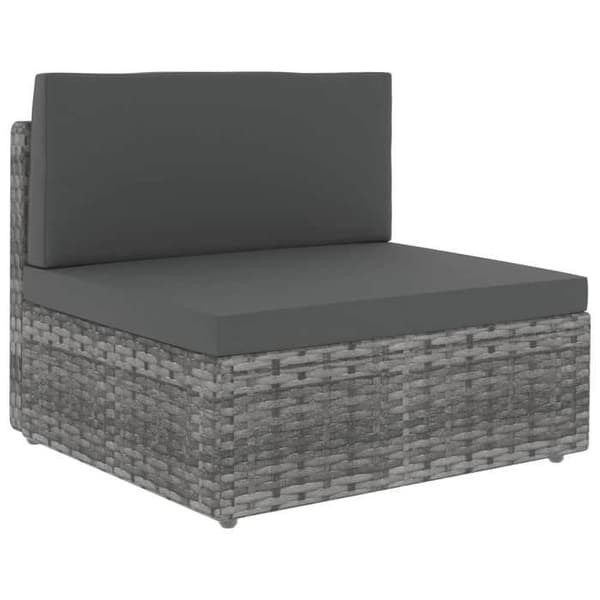 Maison Exclusive - Trädgårdsmöbler 10 delar Flätad resin Grå