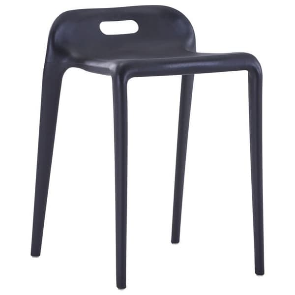Maison Exclusive - Stapelbara barstolar set om 4 svart plast svart