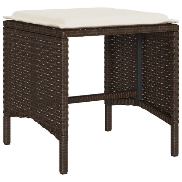 Maison Exclusive - Trädgårdsmöbler med kuddar 6 delar brun flätad resin