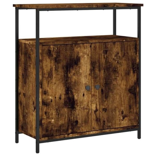 Maison Exclusive - Buffé i rökig ek 70x30x80 cm ingenjörsträ