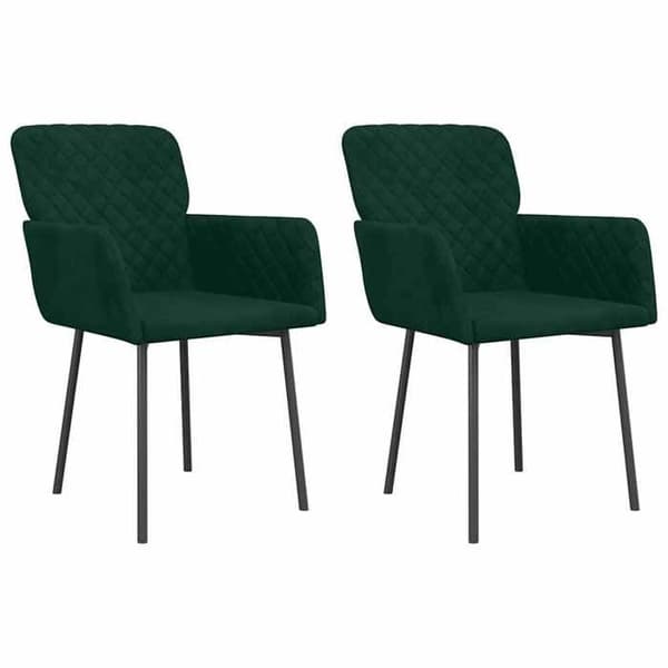 Maison Exclusive - Ruokatuolit 2 kpl Tummanvihreä Sametti