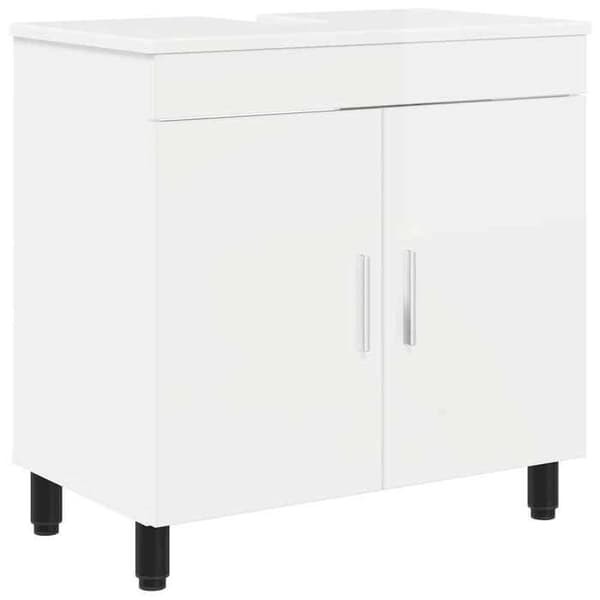 Maison Exclusive - Badrumsspegel med vit glans 60 x 35 x 60 cm Strålande vit