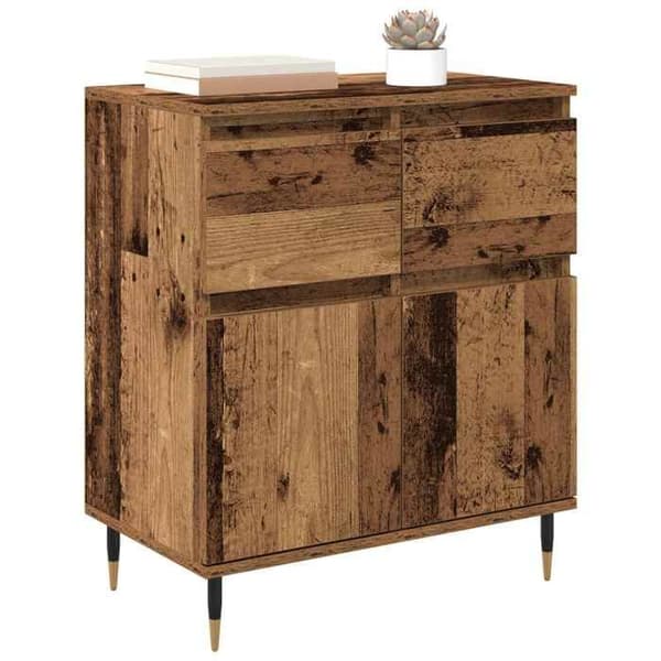 Buffé - EXKLUSIVT HEM - 60x35x70 cm - Ingenjörsträ - Järnfötter - Rymlig förvaring