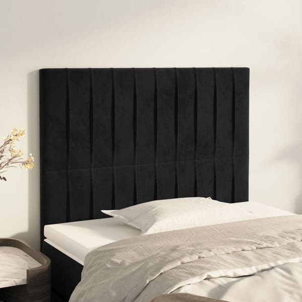 Maison Exclusive - Sort Hovedgærde 80x5x118/128 cm Velour Svart