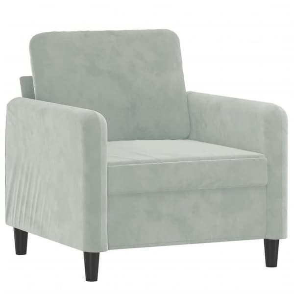 Maison Exclusive - Vaaleanharmaa nojatuoli 60 cm samettia