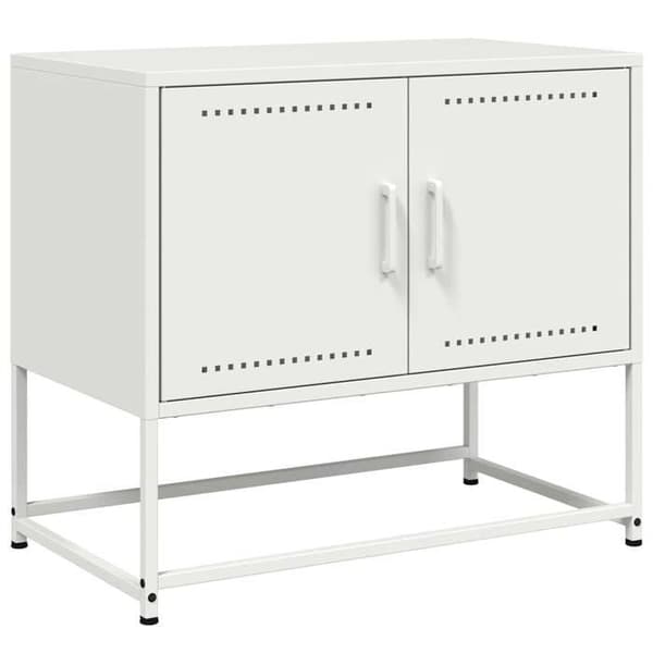 Maison Exclusive - Hvid TV-møbel 68,5x39x60,5 cm stål
