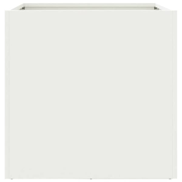Maison Exclusive - Vit kruka 42x40x39 cm stål