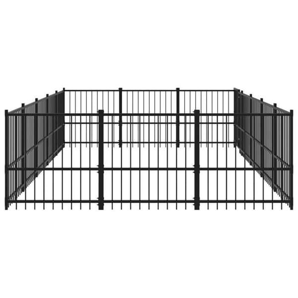 Maison Exclusive - Udendørs hundehus i stål 14,11 m²