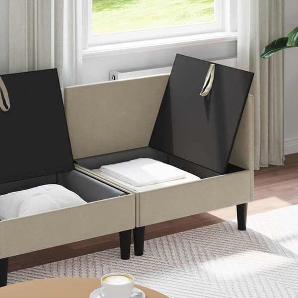 Maison Exclusive - Sæt af 3 møbler til stuen Sand Stof