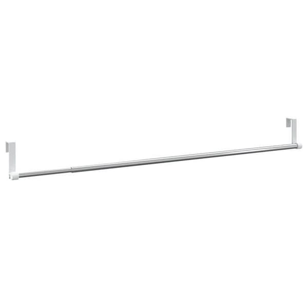 Maison Exclusive - Gardinstänger 2 st vit och silver 60-105 cm aluminium vit och silver