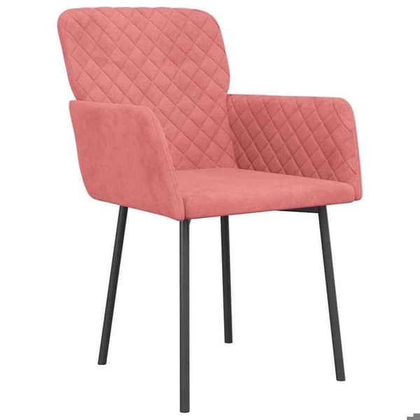 Maison Exclusive - Ruokatuolit 2 kpl Vaaleanpunainen Sametti