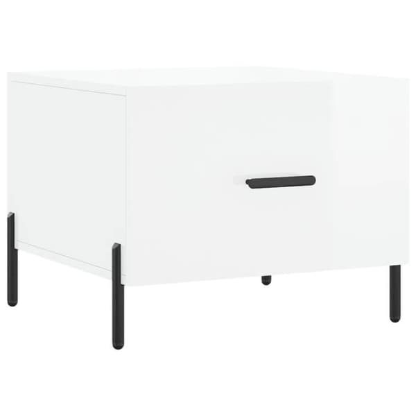 Maison Exclusive - 2 st soffbord vit glansig 50x50x40cm ingenjörsträ