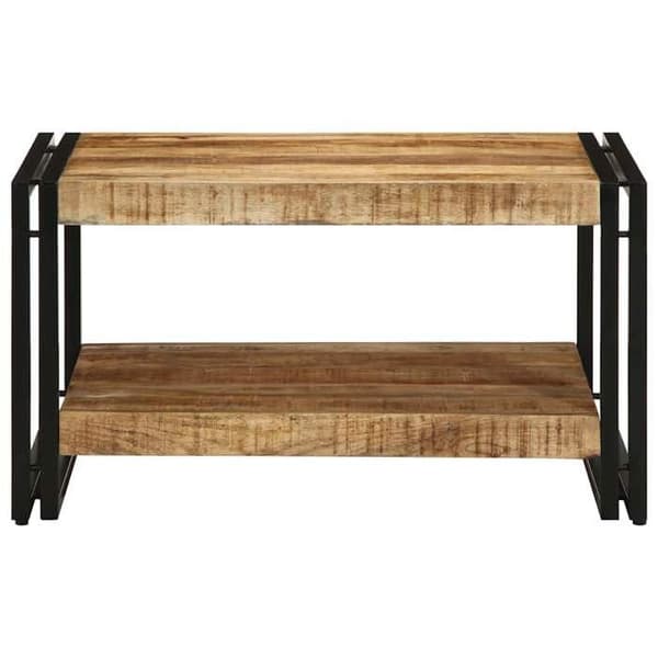 Bord - EKSKLUSIV HUS - 70x50x38 cm - Massivt mangotræ - Jernramme - Rektangulær