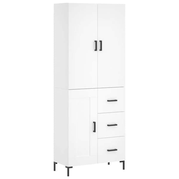 Maison Exclusive - Buffé hög Vit 69,5x34x180 cm Ingenjörsträ Vit