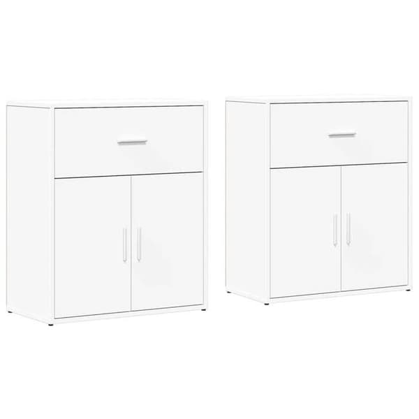 Maison Exclusive - Bufféer 2 st vit 60x31x70 cm ingenjörsträ