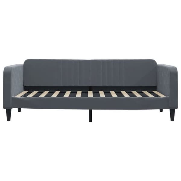 Maison Exclusive - Dagbädd med mörkgrå madrass 90x200 cm i sammet
